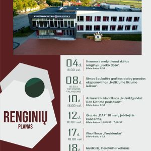 Balandžio mėnesio renginiai