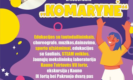 Vaikų stovykloje ,,Komarynė“ linksmai pristatyta krašto istorija