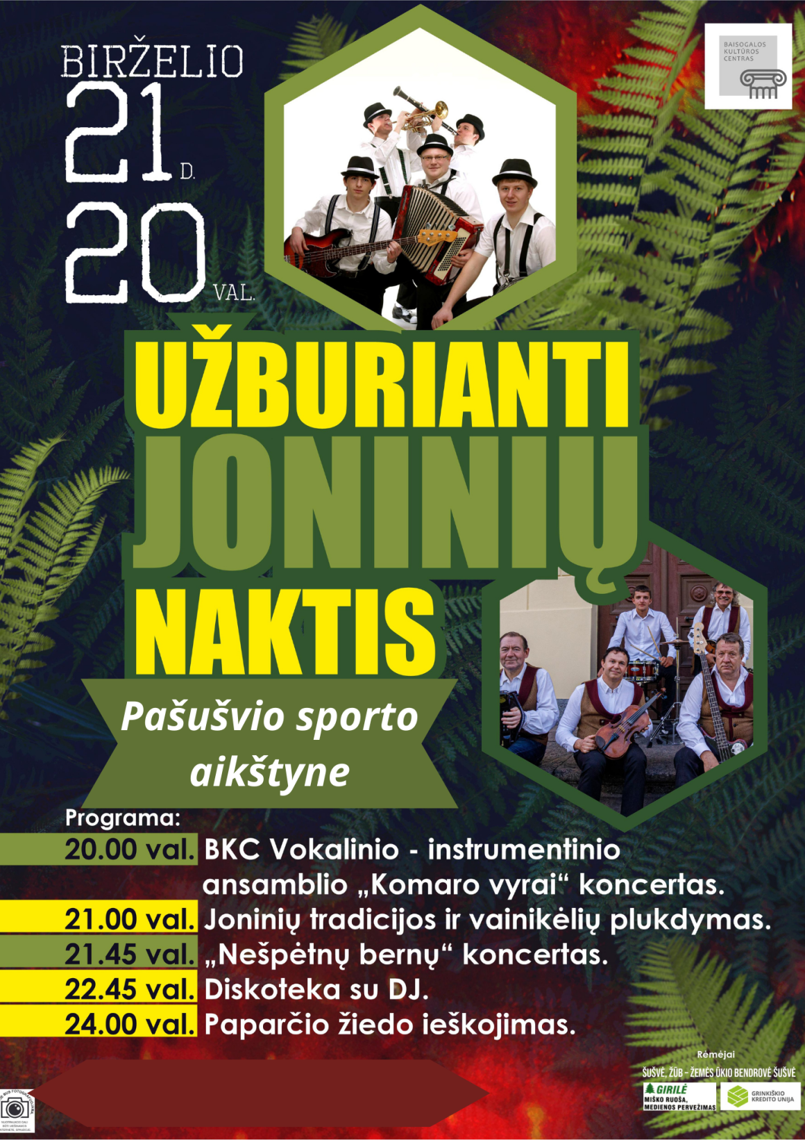 Užburianti Joninių naktis