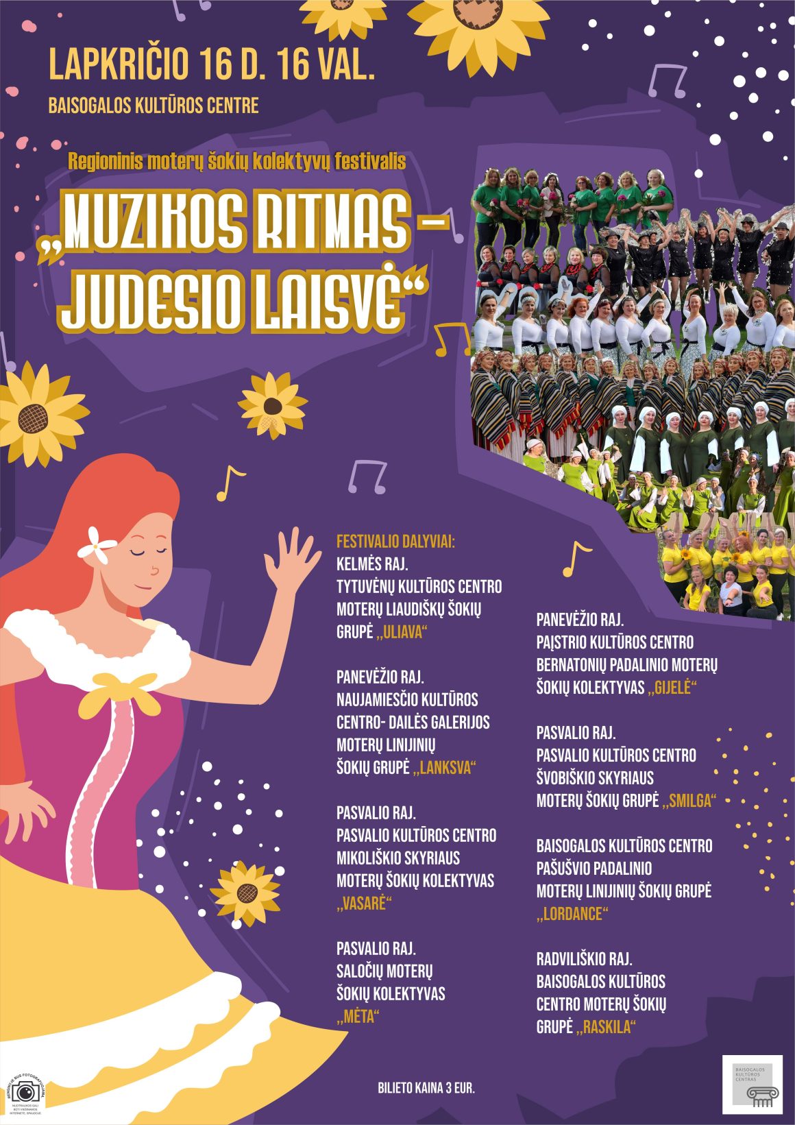 Regioninis moterų šokių kolektyvų festivalis „Muzikos ritmas – judesio laisvė”