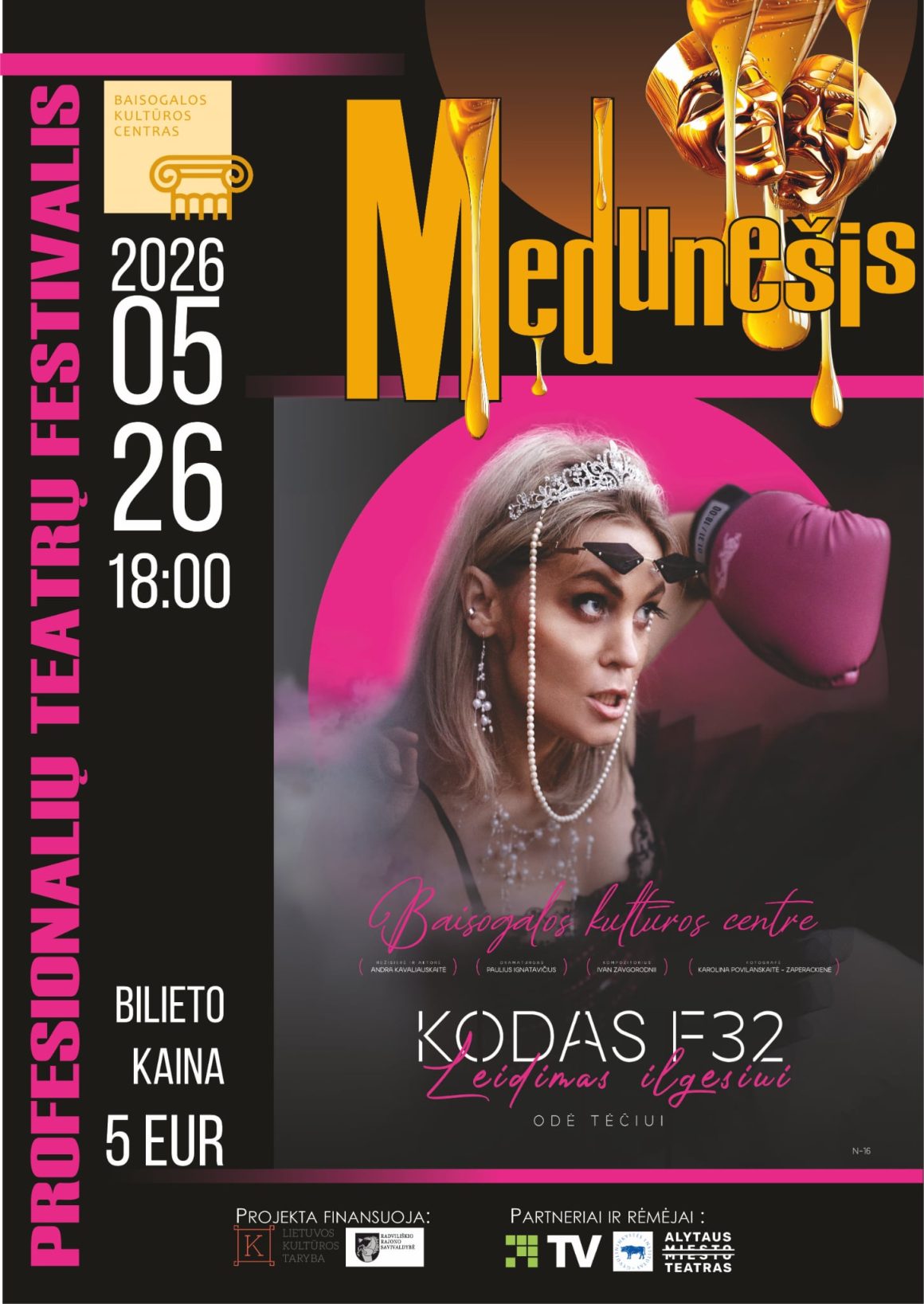 Profesionalių teatrų festivalis „Medunešis“. Alytaus miesto teatro spektaklis „Kodas F32“
