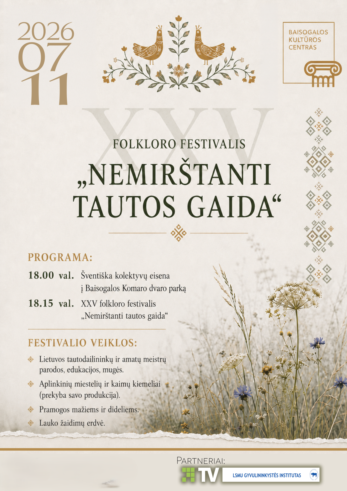 XXV Folkloro festivalis „Nemirštanti tautos gaida“