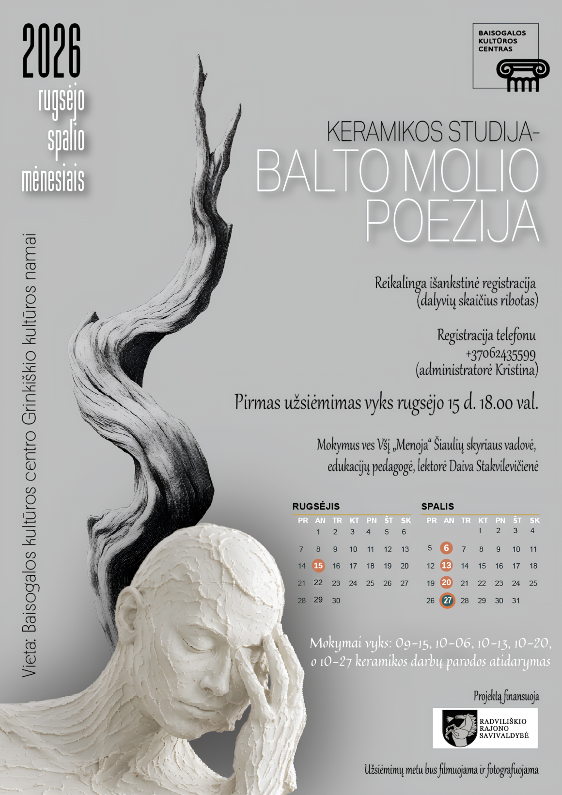 „Keramikos studija – balto molio poezija“