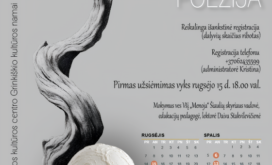 „Keramikos studija – balto molio poezija“
