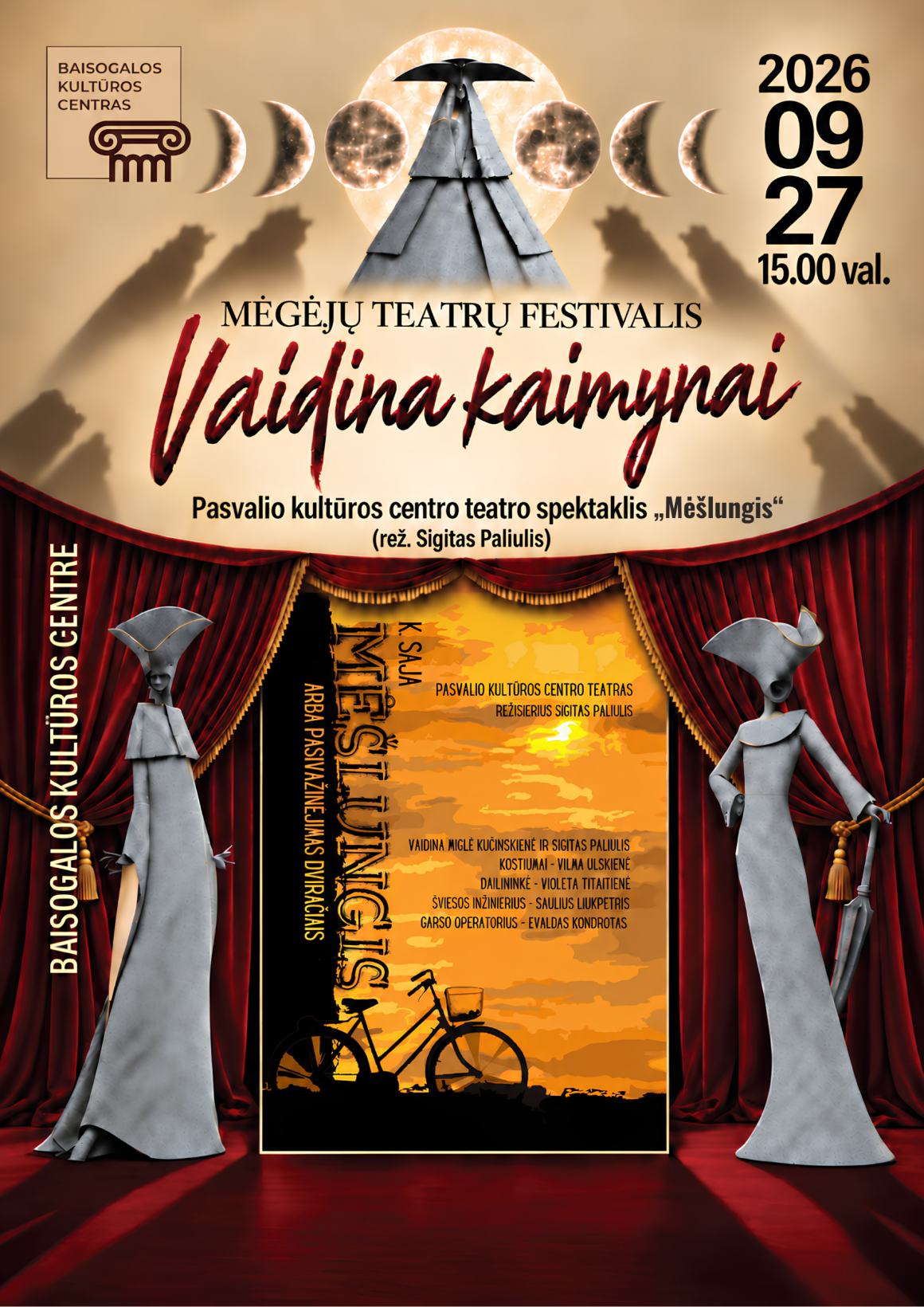 Projektas „Vaidina kaimynai“. Pasvalio KC teatro spektaklis „Mėšlungis“