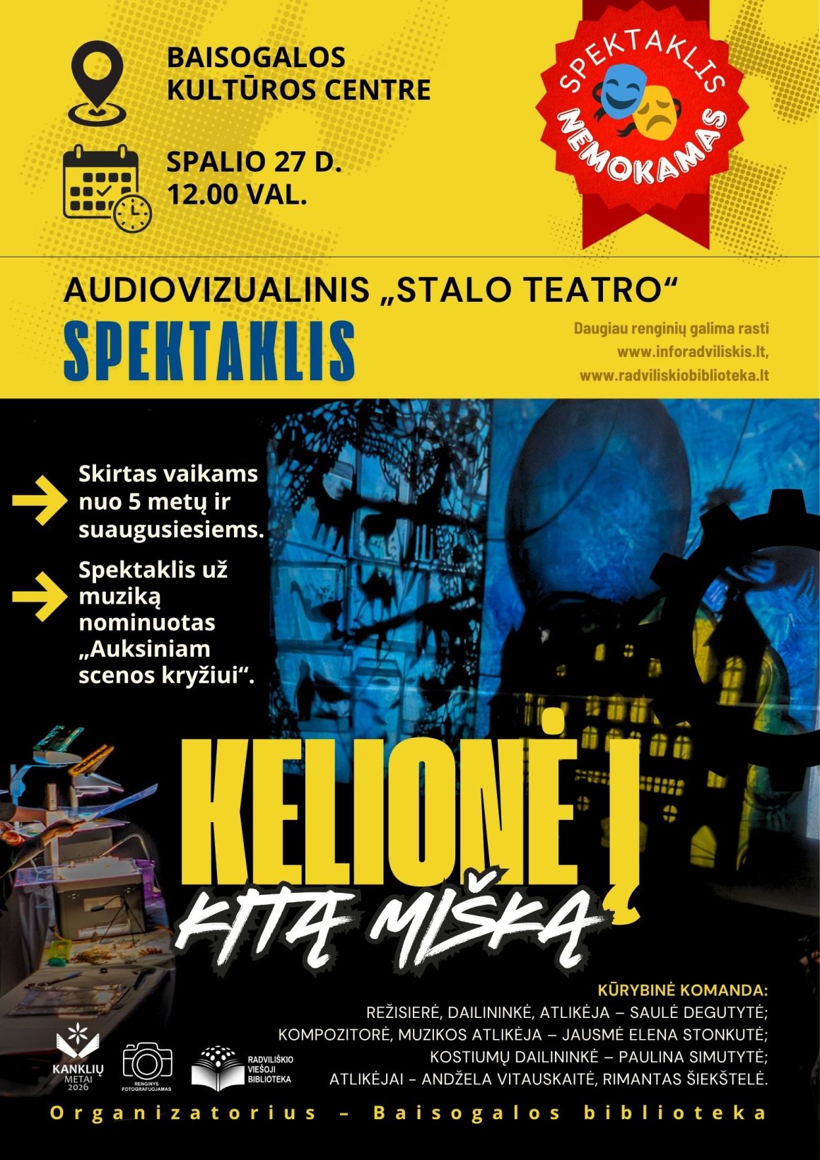 Audiovizualinis „Stalo teatro“ spektaklis „Kelionė į kitą mišką“